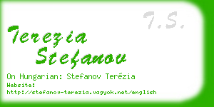 terezia stefanov business card